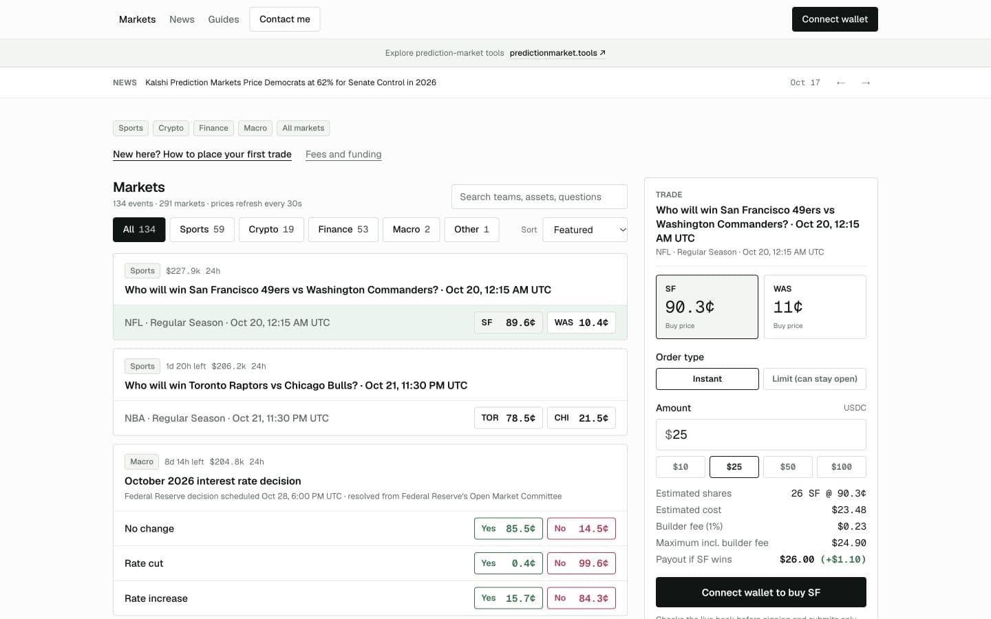 HIP4 Markets webpage preview